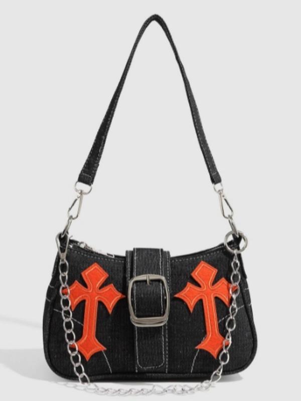 Women's Y2k Style Star Design Chain Strap Shoulder Bag, Fashionable Chain Decorated Crossbody Bag for Daily Used, Casual Trendy Versatile Daily Commuting Bag