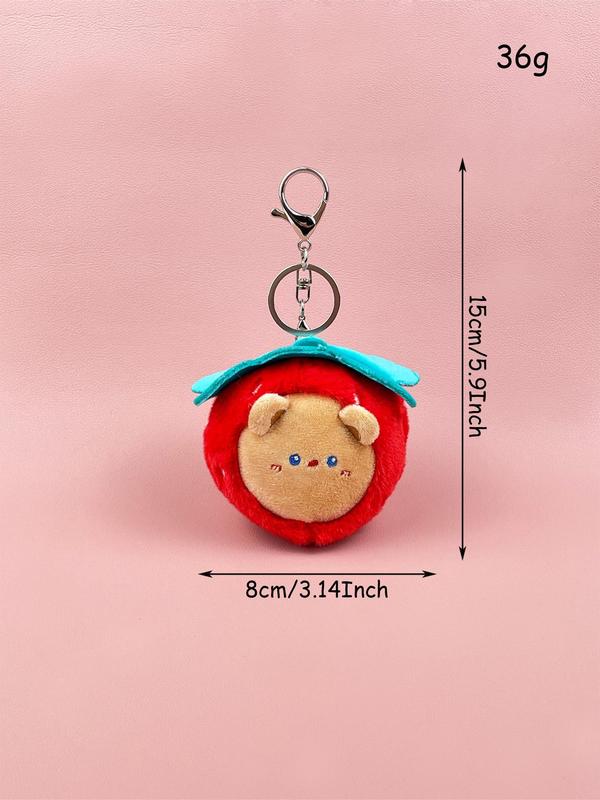 Cute Cartoon Pig & Chicken & Bear Design Plush Toy Pendant, Soft Bag Charm for Women & Men, Bag Decoration for Backpack, Car, Keychain