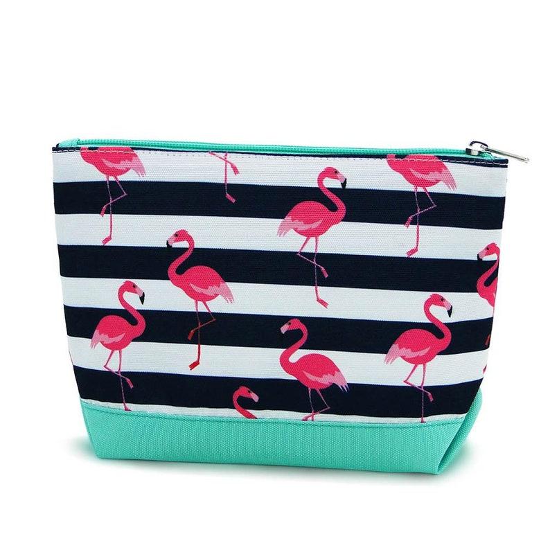 Personalized Flamingo Gym Duffel Bag for Overnight Sport Gym Vacation Travel Match Flamingo Cosmetic Bag