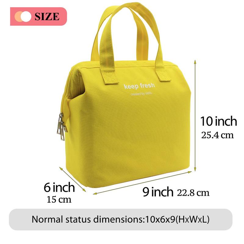 Large Capacity Lunch Bag, Portable Insulated Bento Bag, Kitchen Accessories, Kitchen Gadget, Lunch Box Storage Bag for Office School, Travel Essentials, Summer for Gift, Kitchen Gadgets 2024