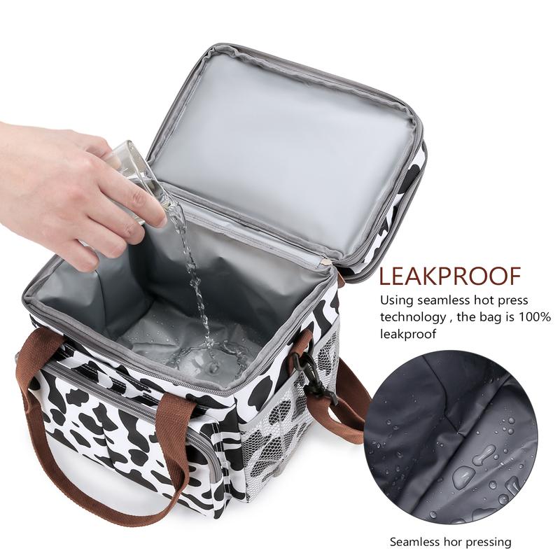 Lunch Bag for Women Men Double Deck Expandable Lunch Box,Large Lunch Bags,Leakproof Lunch Box Cooler Bag