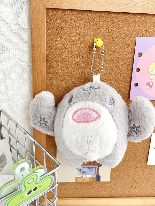 Cartoon Shark Shaped Bag Charm, Cute Animal Plush Bag Pendant, Kawaii Bag Decoration for Women & Men, Bag Accessories for Couples