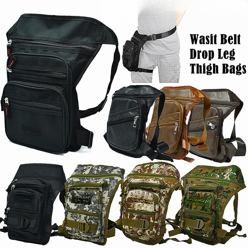 Mens Waterproof Waist Belt Drop Leg Thigh Bag  Pack Utility Holster Pouch