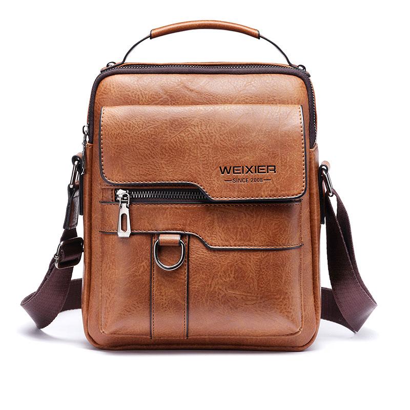 Men's Crossbody Bag Men Shoulder Bags Zippers Handbags Large Capacity Artificial Leather Bag For Male Messenger Tote Bags