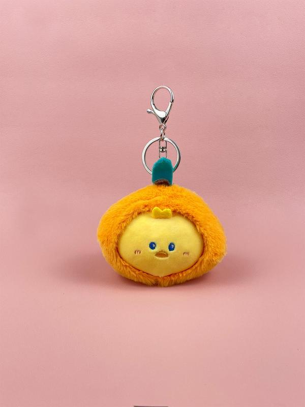 Cute Cartoon Pig & Chicken & Bear Design Plush Toy Pendant, Soft Bag Charm for Women & Men, Bag Decoration for Backpack, Car, Keychain