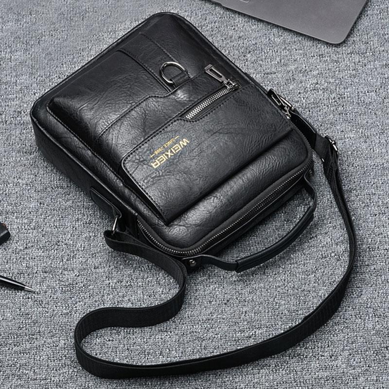 Men's Crossbody Bag Men Shoulder Bags Zippers Handbags Large Capacity Artificial Leather Bag For Male Messenger Tote Bags