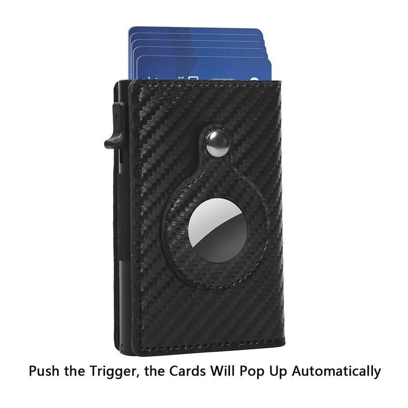 Explosive positioning tracker Carbon fiber card holder multi-card bag Fashion business multi-function wallet card bag,keychain bag