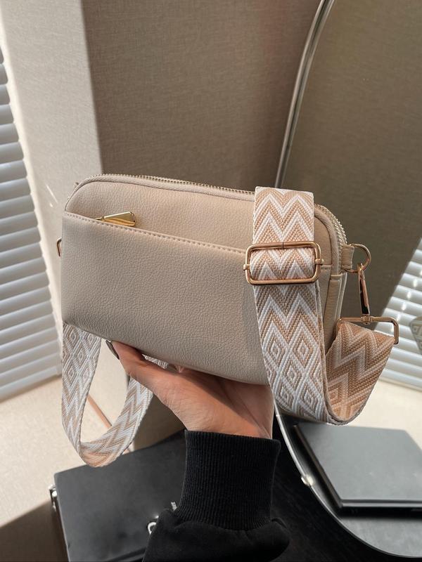 Fall Elegant Plain Color Crossbody Bag for Women As Gifts, Vintage Crossbody Purses 2024 Back To School, Square Bag with Adjustable Strap, Fashionable Crossbody Bag, Fall Outfits, Fall Freshness