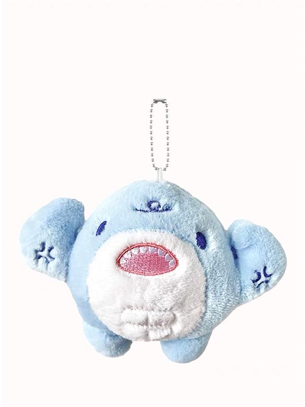 Cartoon Shark Shaped Bag Charm, Cute Animal Plush Bag Pendant, Kawaii Bag Decoration for Women & Men, Bag Accessories for Couples