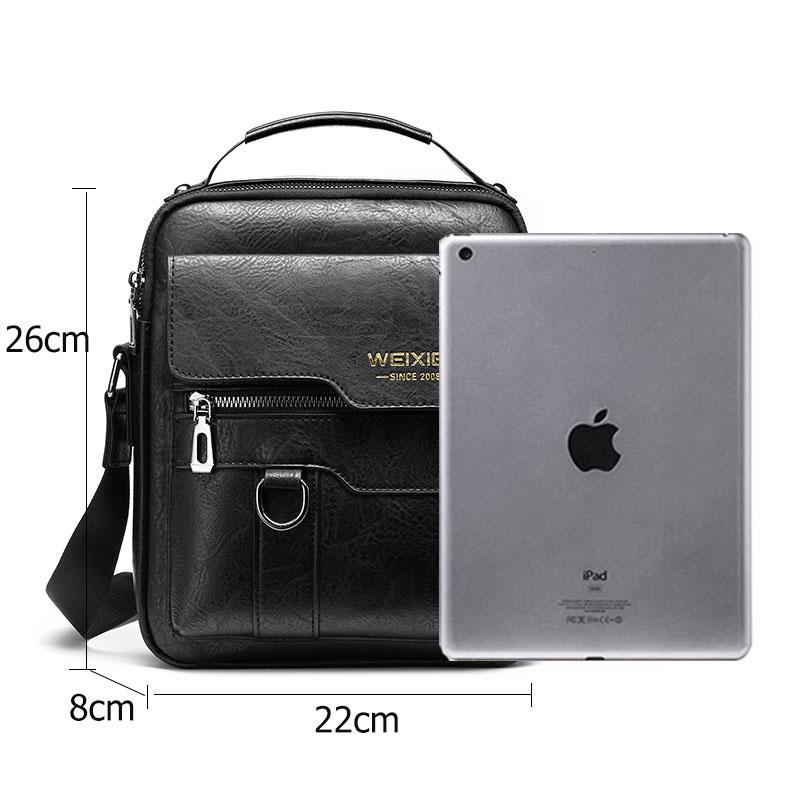 Men's Crossbody Bag Men Shoulder Bags Zippers Handbags Large Capacity Artificial Leather Bag For Male Messenger Tote Bags