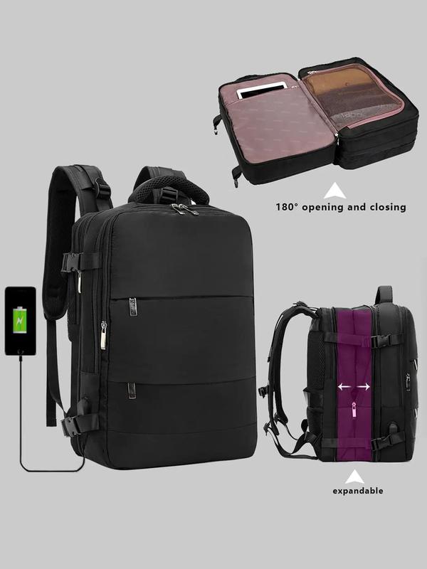 2024 Summer Casual Large Capacity Travel Backpack for Gift, Simple Multi-compartment Business Laptop Daypack for Travel Luggage, Minimalist Lightweight Waterproof Zipper School Bags, with Usb Port