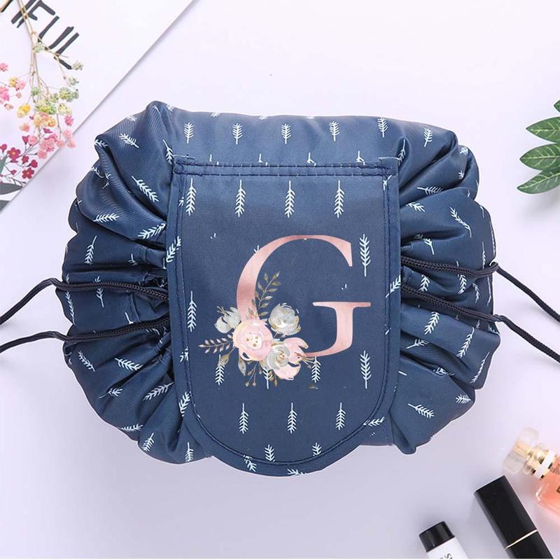 Letter Pattern Makeup Bag, Large Capacity Cosmetic Storage Bag, Portable Make Up Organizer Pouch for Skin Care & Toiletries, Christmas Gift