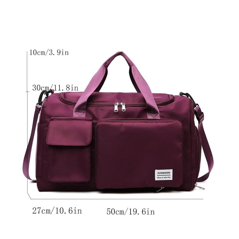 Trendy Multi-Pocket Travel Bag with Dry Wet Separation - Lightweight Handheld & Shoulder Weekender for Fitness & Travel