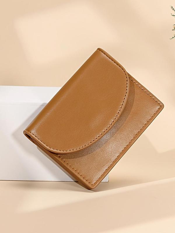 Women's Minimalist Style Plain Color Card Holder, Casual Trendy Magnetic Closure Card Holder, Fashionable Wallet for Daily Use