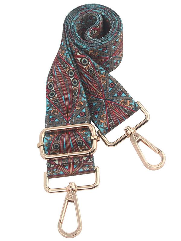 Ethnic Pattern Bag Strap, Adjustable Boho Style Bag Strap, Fashionable Bag Strap for Women & Girls for Daily Use