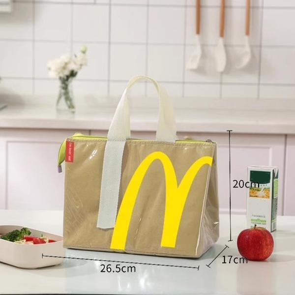 McDonalds Lunch Bag Reusable Lunch Tote Bag for Women Men Adult Lunch Box Funny Lunch Bag for Work School Picnic Camping