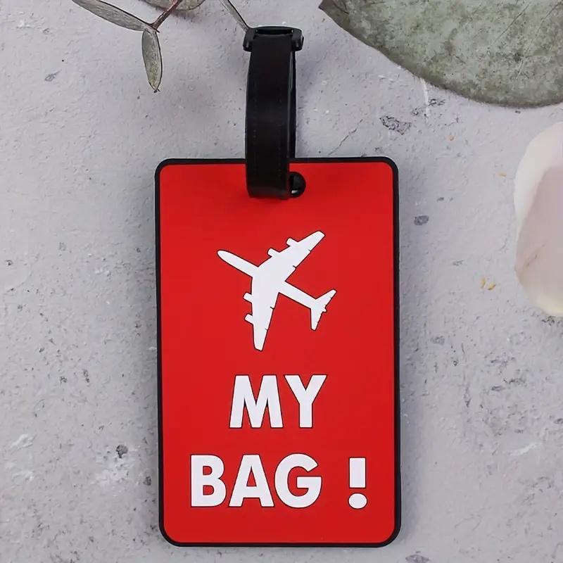 World Traveler Letter Pattern Luggage Tags, 2 Counts set Creative PVC Travel Label, Multi-function Anti-lost Hanging Tag for Suitcase, Bag, Backpack