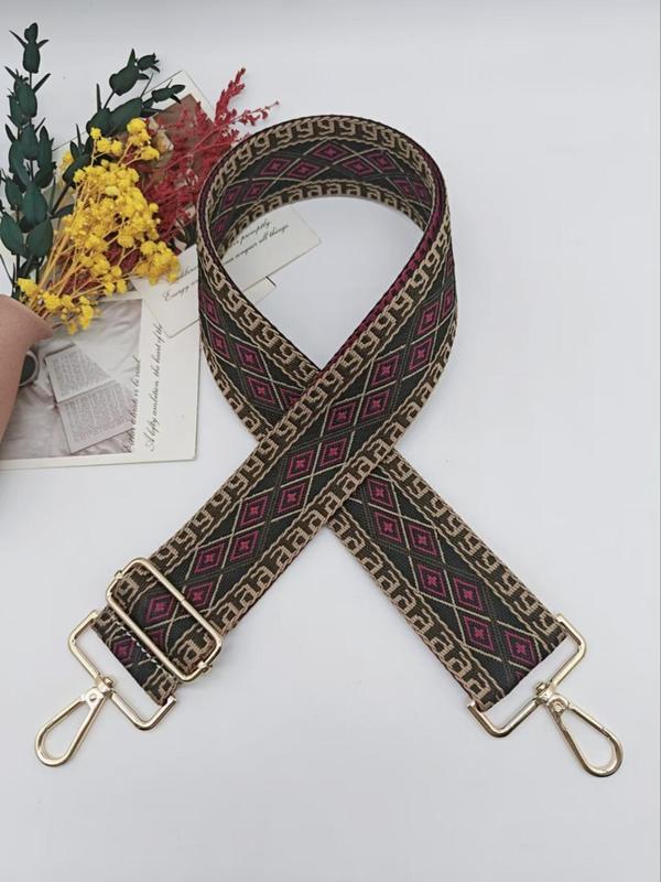 Adjustable Ethnic Pattern Bag Strap, Fashionable Bag Accessories for Women & Men, Trendy All-match & Exquisite Bag Strap for Birthday Gift