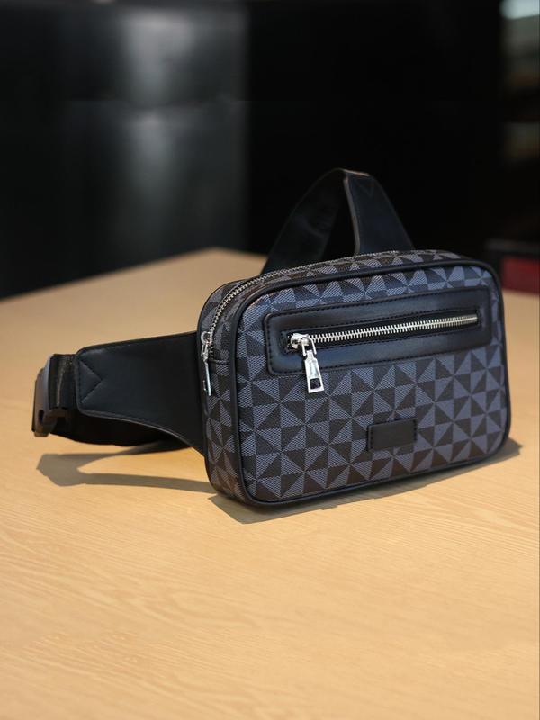 Fashion All Over Pattern Fanny Pack, Casual Versatile Zipper Belt Bag for Women, Trendy All-match Sling Bag for Daily Use