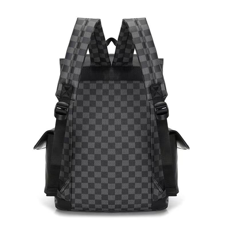 Fashion PU Leather Backpack college schoolbag Laptop Bag Leisure business travel Multifunctional backpack