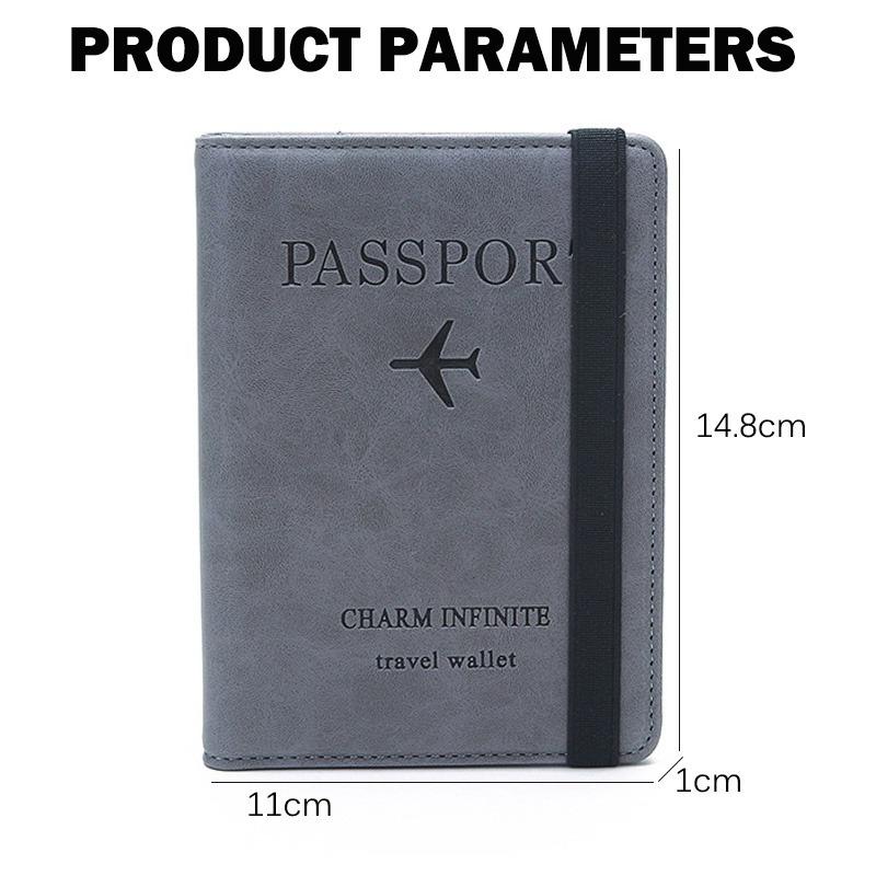 Passport Holder Wallet, PU Leather Passport Wallet for Men and Women, RFID Blocking Wallet, Multi-Function Travel Document Holder