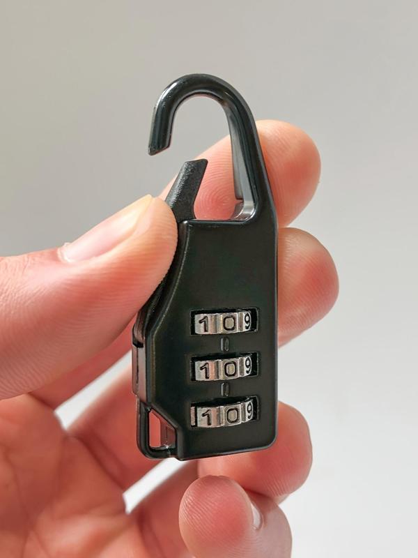 3-digit Password Lock, Zinc Alloy Luggage Zipper Lock, Mini Lock for Bag, Suitcase, Backpack, Handbag, Travel Bag