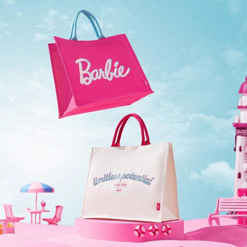 Barbie Daylight Shiny Series Tote Bag Shopping Bag Large Capacity Beautiful Pink Bag Birthday Gift Handhold Bag Surprise Gift