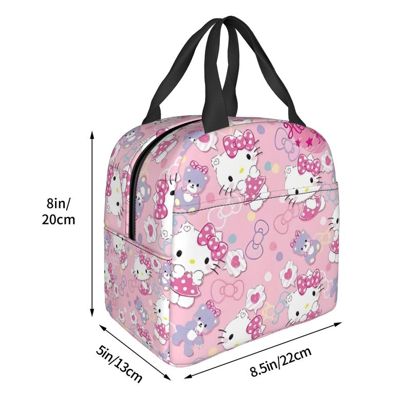 Hello Kitty(36)Lunch Box Bento Box Insulated Lunch Reusable Waterproof Lunch Bag For Womens Girls Kids