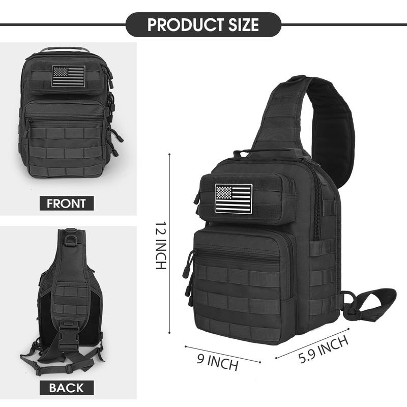 Tactical Sling Bag Backpack Military Rover Shoulder Sling Pack Molle EDC Small Crossbody Chest Pack