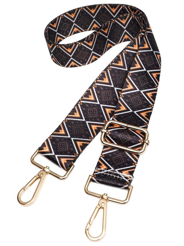 Ethnic Pattern Bag Strap, Adjustable Boho Style Bag Strap, Fashionable Bag Strap for Women & Girls for Daily Use