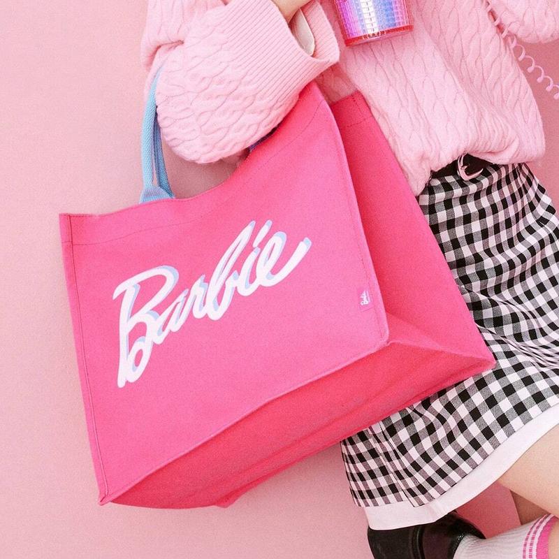 Barbie Daylight Shiny Series Tote Bag Shopping Bag Large Capacity Beautiful Pink Bag Birthday Gift Handhold Bag Surprise Gift