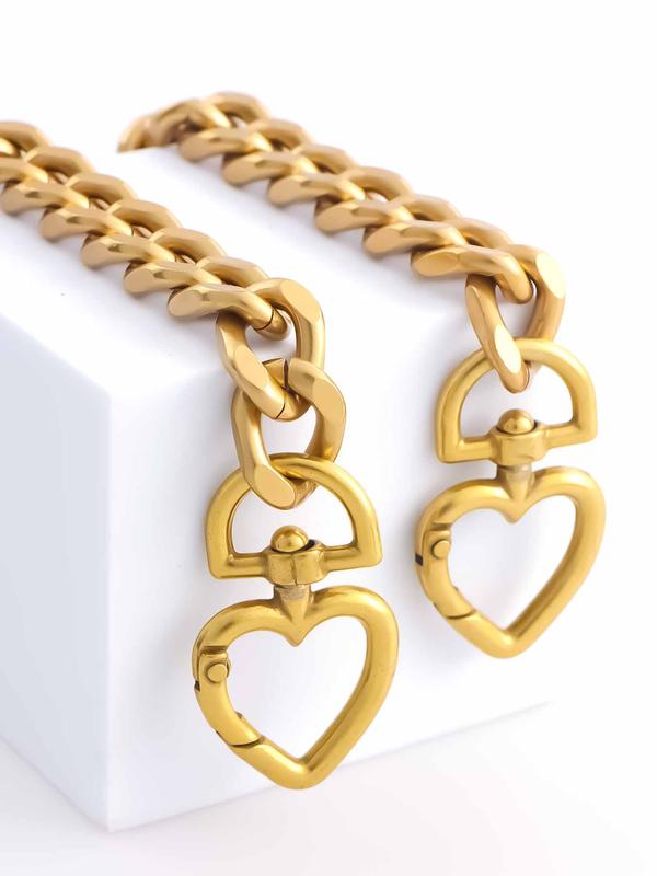 Heart Shaped Bag Chain Extender, Fashionable Bag Strap Extender for Women's Handbag, Trendy All-match & Exquisite Bag Accessories for Daily Use