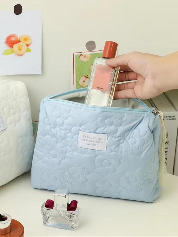 Summer Quilted Travel Cosmetic Bag, Waterproof Travel Makeup Bag, Large Toiletry Bag, Designer Bags Cosmetic Storage Bag, Bathroom Shower Mini Handbags Containers Bag