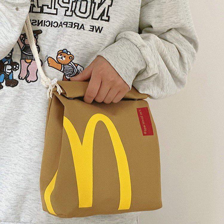 McDonald's Backpack Lightweight Crossbody Shoulder Tote Bag School Knapsack for Men Women Teen Boys Girls