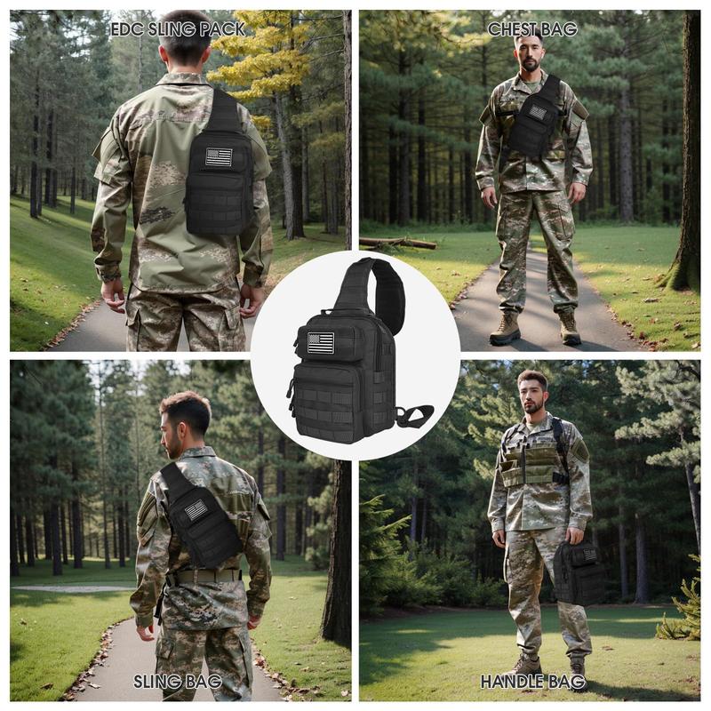 Tactical Sling Bag Backpack Military Rover Shoulder Sling Pack Molle EDC Small Crossbody Chest Pack