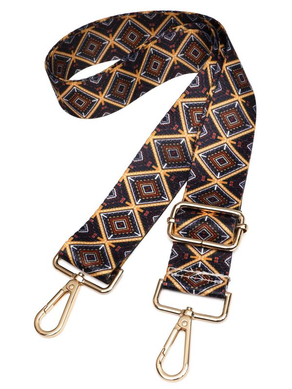 Ethnic Pattern Bag Strap, Adjustable Boho Style Bag Strap, Fashionable Bag Strap for Women & Girls for Daily Use