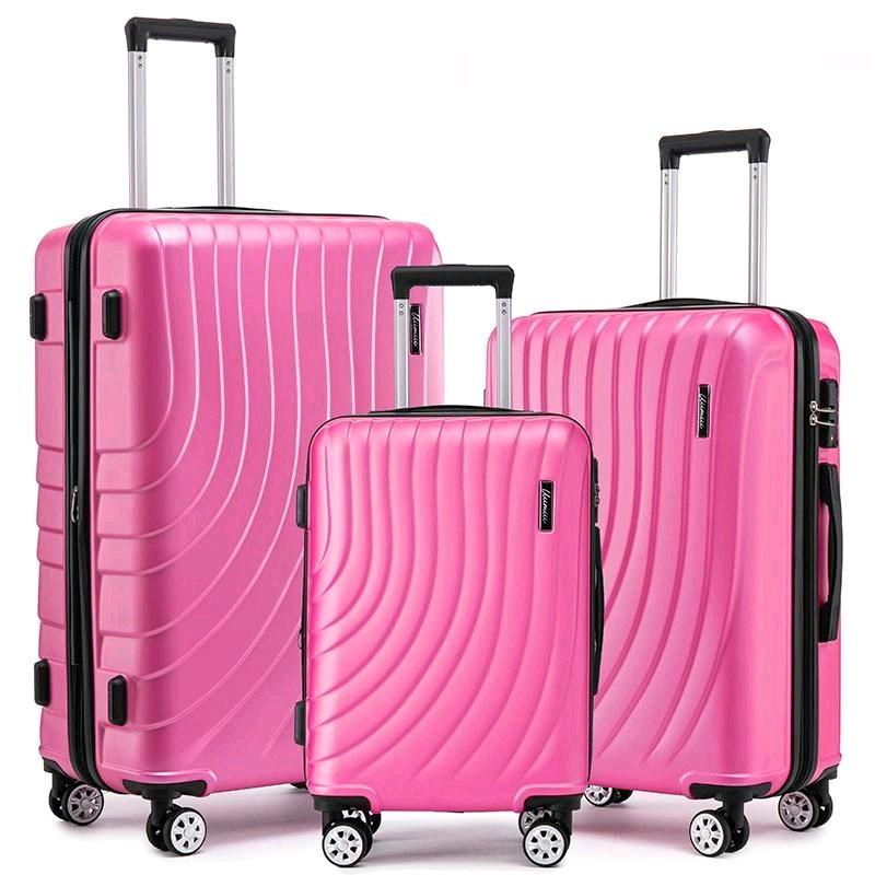 3 Piece Set Luggage with Hard-Shell, Expandable, Lightweight, 360 Spinner Wheels & TSA Lock