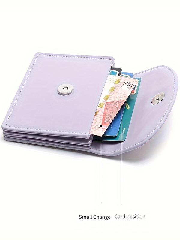 Women's Minimalist Style Plain Color Card Holder, Casual Trendy Magnetic Closure Card Holder, Fashionable Wallet for Daily Use