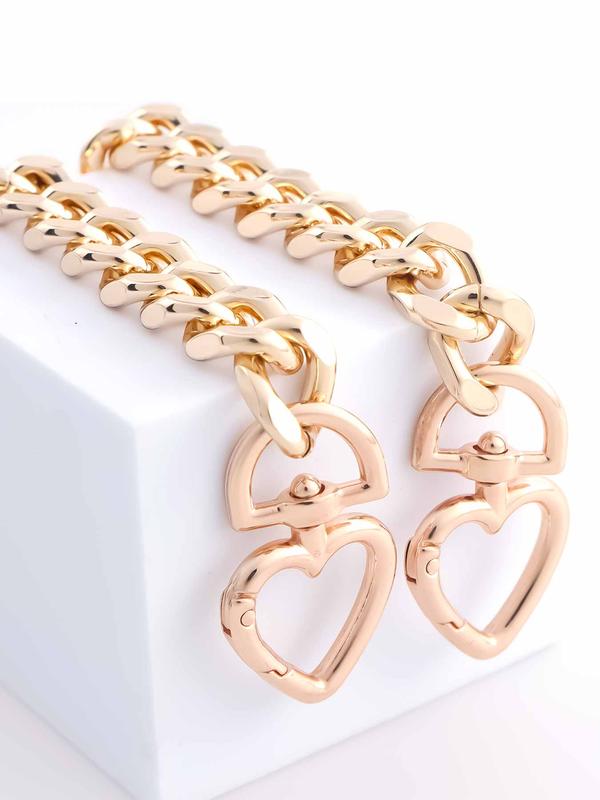 Heart Shaped Bag Chain Extender, Fashionable Bag Strap Extender for Women's Handbag, Trendy All-match & Exquisite Bag Accessories for Daily Use