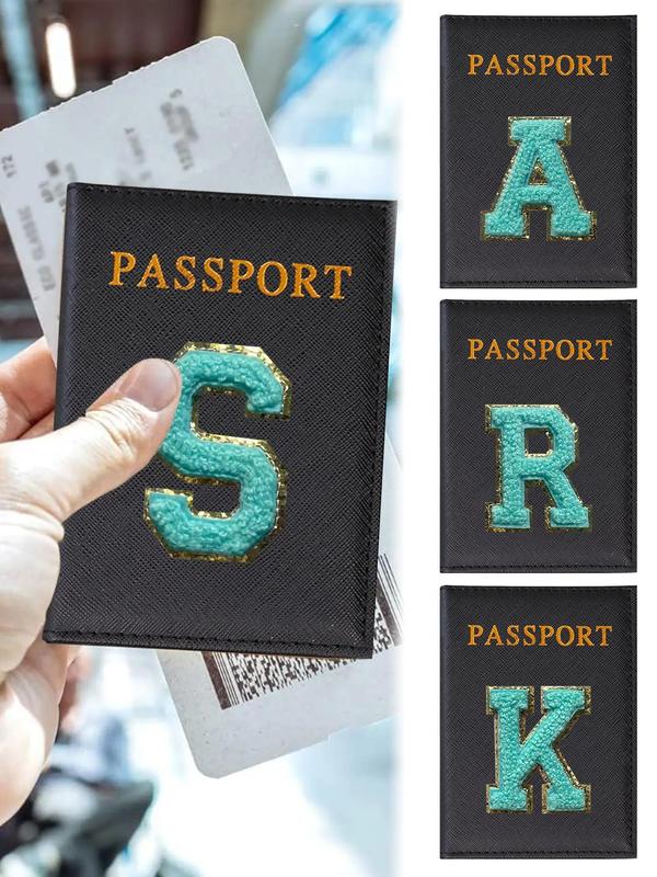 Fashion Letters Embroidery Passport Holder, Portable Passport Holder, Personalization Passport Cover, Perfect Vacation Travel Accessories