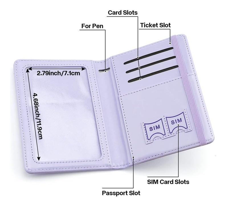 Passport Holder, Passport and Vaccine Card Holder Combo Passport Cover Passport Wallet Rfid Passport Holder Passport Case Passport Card Holder Family Pen Holder Passport Holder for Women Men