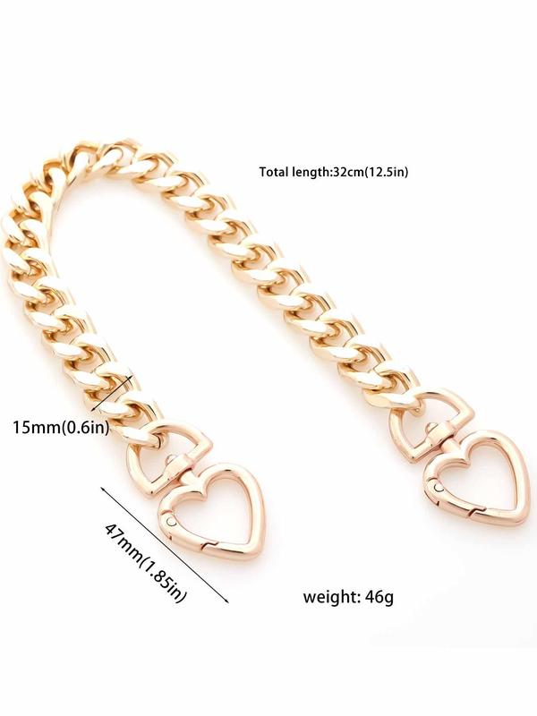 Heart Shaped Bag Chain Extender, Fashionable Bag Strap Extender for Women's Handbag, Trendy All-match & Exquisite Bag Accessories for Daily Use