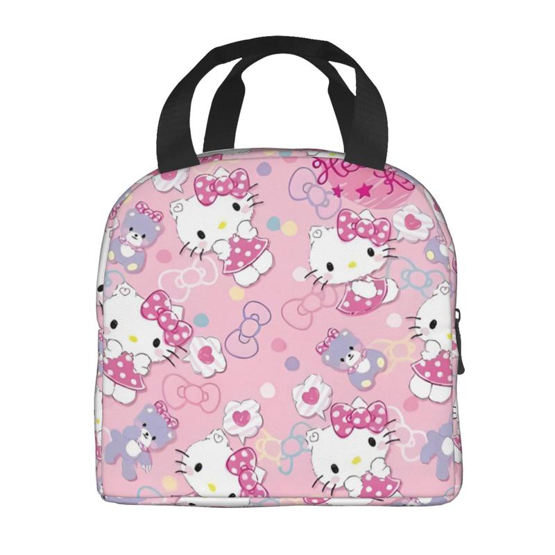 Hello Kitty(36)Lunch Box Bento Box Insulated Lunch Reusable Waterproof Lunch Bag For Womens Girls Kids