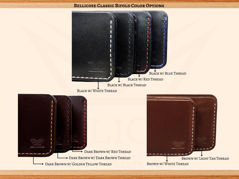 Bellicose Premium Leather Bifold Wallet - Full Grain Leather, Handcrafted, Classic Timeless Style, Holds 12+ Credit Cards & Cash Bills durable gift box leather wallet