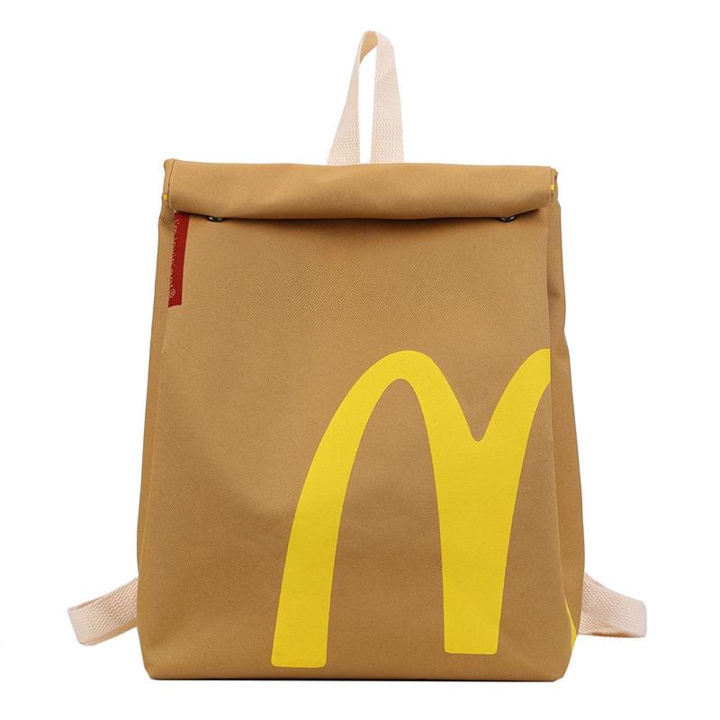 McDonald's Backpack Lightweight Crossbody Shoulder Tote Bag School Knapsack for Men Women Teen Boys Girls