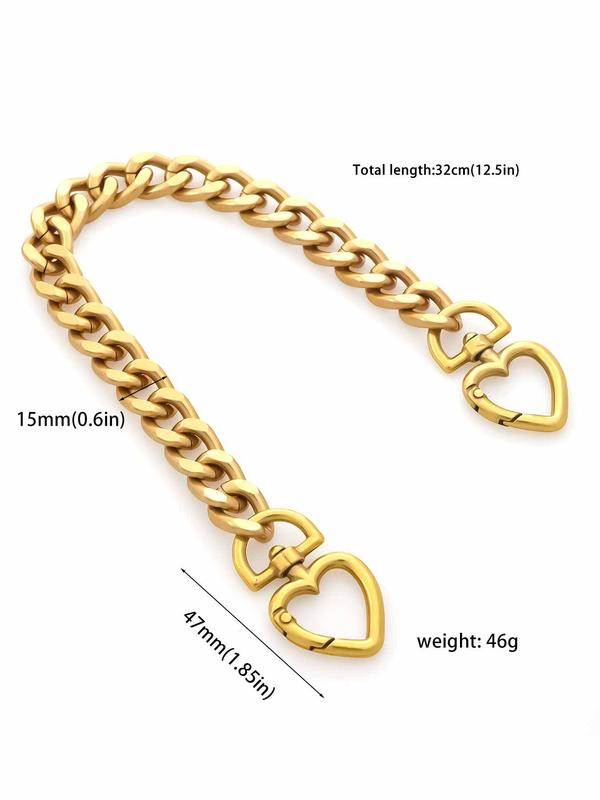 Heart Shaped Bag Chain Extender, Fashionable Bag Strap Extender for Women's Handbag, Trendy All-match & Exquisite Bag Accessories for Daily Use