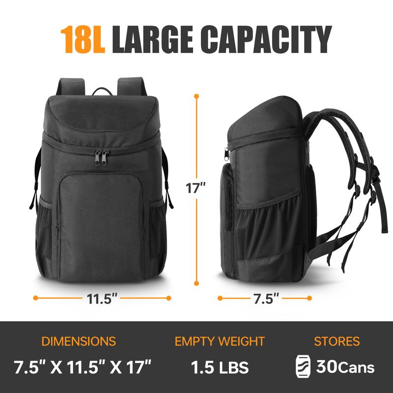 [Black Friday Deal] BeEagle Cooler Backpack Insulated 30 Cans, 100% Leak Proof Lightweight Camping Cooler, Waterproof Cooler Bag Portable Lunch Bag for Men or Women