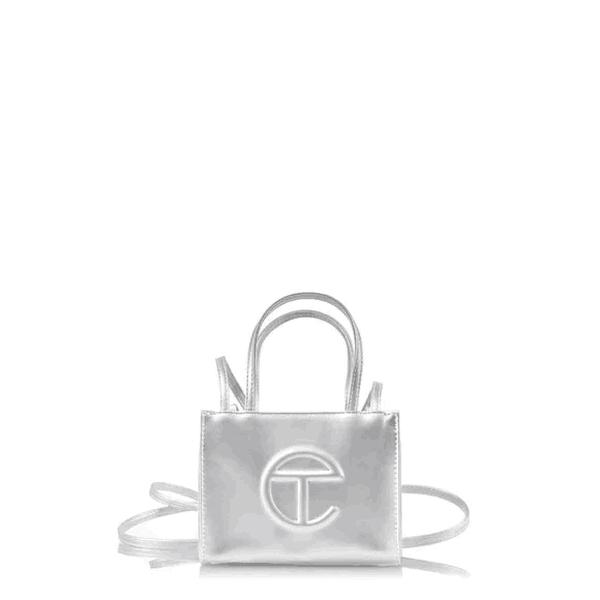 Telfar small Silver Shopping Bag