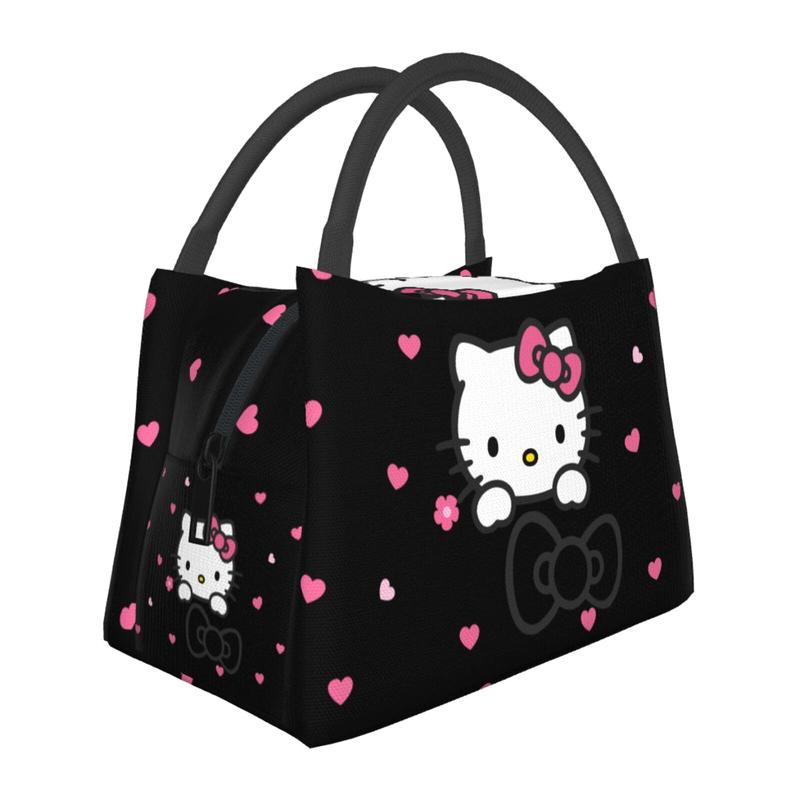 Cute Cat Lunch Box Reusable Insulated Thermal Cooler Anime Merch Totes Lunch Bag Office Picnic Travel For Women Adults Gifts