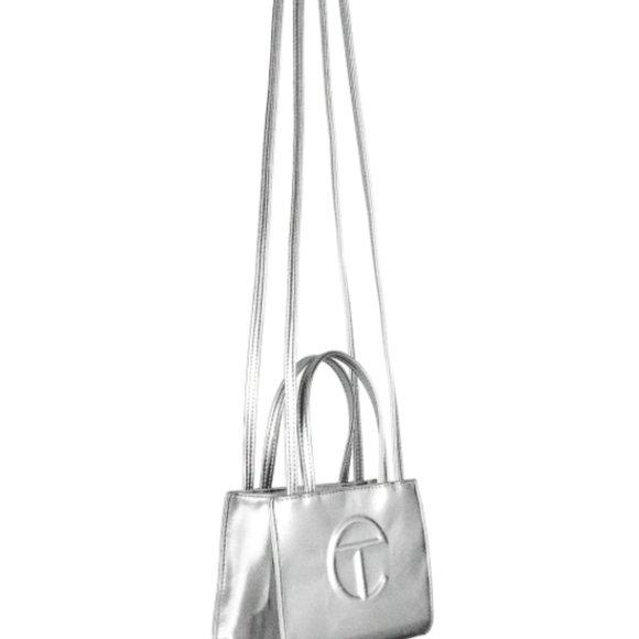 Telfar small Silver Shopping Bag